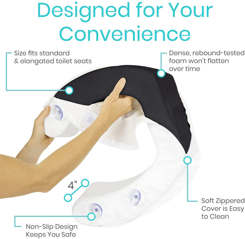 Toilet Seat Cushion (4 inch) - Fits Standard & Elongated - Vive Health