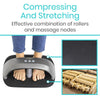 Compressing And Stretching. Effective combination of rollers and massage nodes