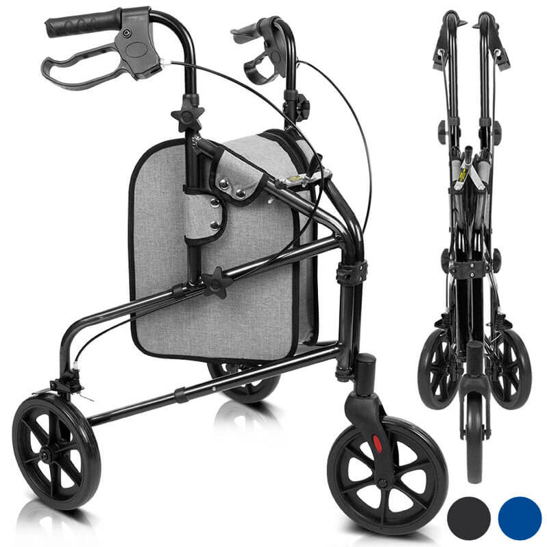 Vive Mobility 3 Wheel Walker Lightweight Foldable Rollator