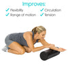 foam roller used for flexibility, circulation & tension