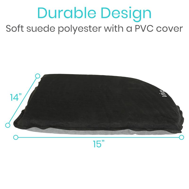 EverRelief Inflatable Seat Cushion - Travel Seat Cushion for Wheelchair,  Airplane, Car, Office, Stadium Seating- Adjustable Air Pressure Pillow for