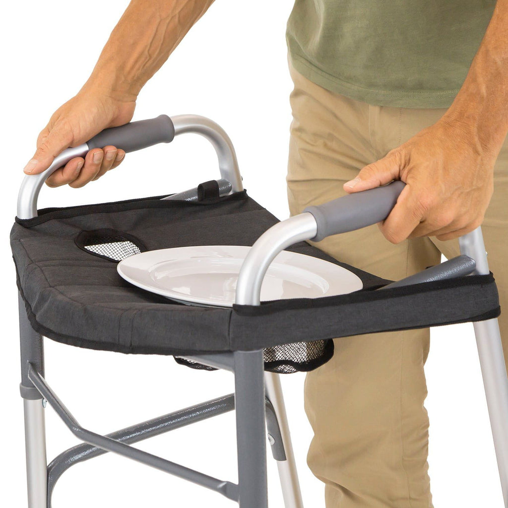 Walker Tray With Grip - Gray - Lightweight, 21" Length - Jobar International