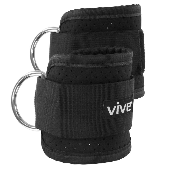 Ankle Straps Cable Machine Attachment For Leg & Glute Workouts - Adjustable Velcro Ankle Cuffs