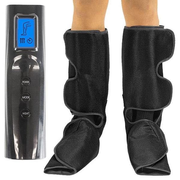 Fit King Upgraded Full Leg Massager with Heat, Air Compression Massager Machine for Foot Calf & Thigh Muscle Relaxation and Recovery, Black
