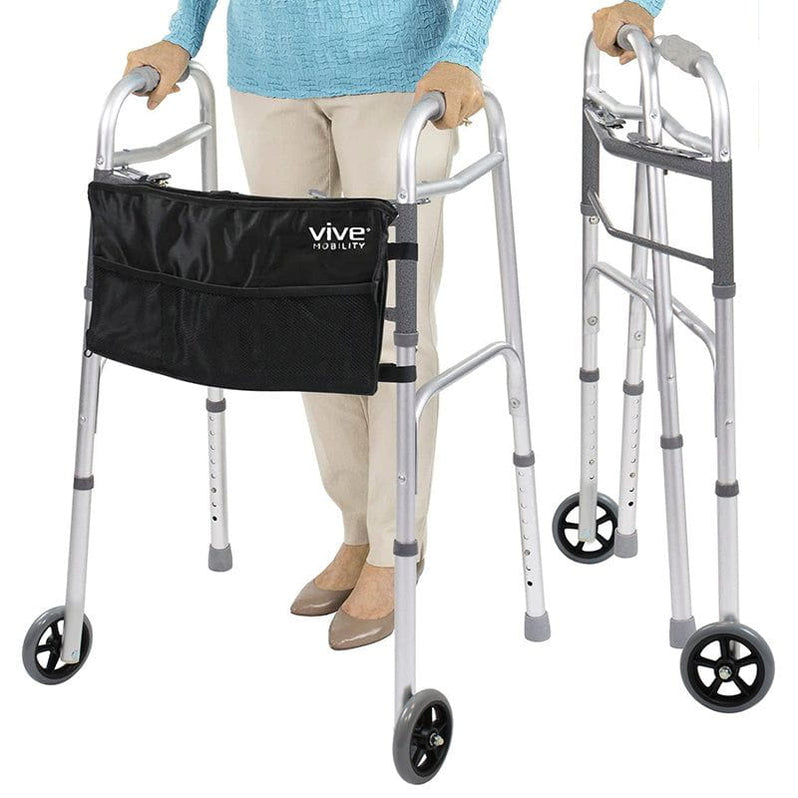 Folding Walker - Mobility Aid for Elderly & Seniors — Vive Health