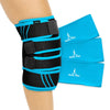 teal and black knee ice wrap