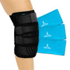 adjustable knee ice wrap with 3 removable hot & cold packs