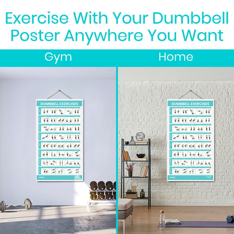 exercise with your dumbbell poster anywhere you want