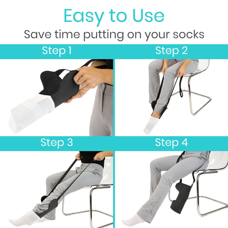 easy to use sock assist in 4-steps