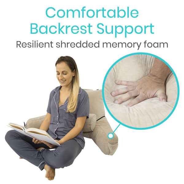 Backrest Pillow - Bed Reading Support Cushion - Vive Health