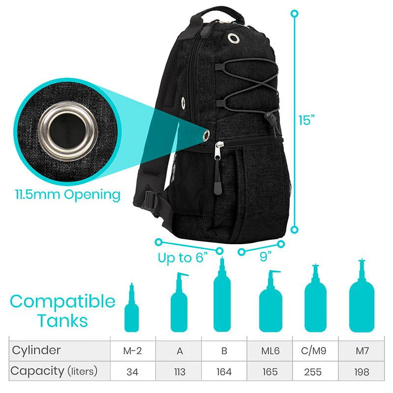 Oxygen Bag - Personal Cylinder Tank Holder - Vive Health
