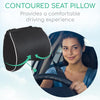 Contoured seat pillow, provides a comfortable driving experience
