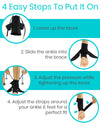 4 easy steps to put on laced ankle brace