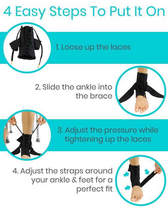 Lace Up Ankle Brace - Support for Running + Basketball — Vive Health