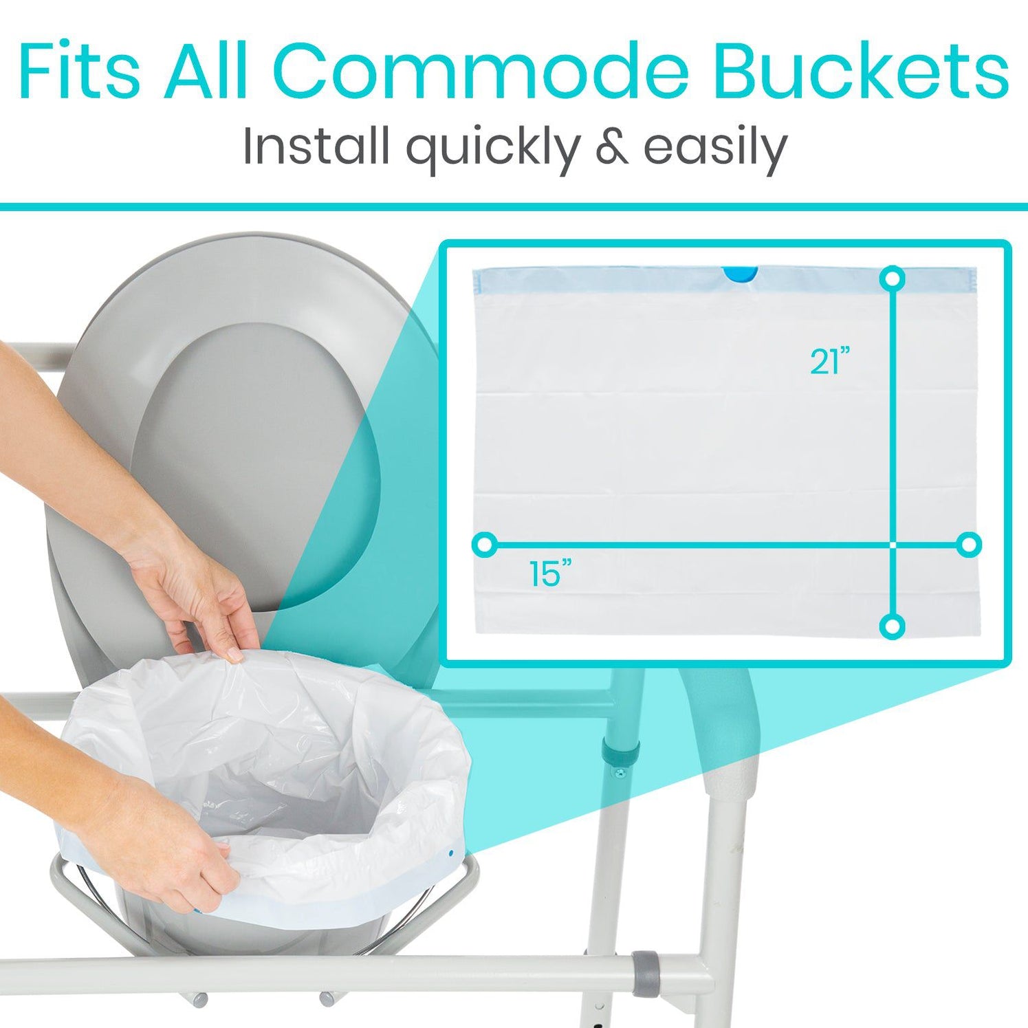 Commode Chairs & Bedside Toilet Seats — Vive Health
