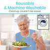 reusable and machine washable for easy cleanup