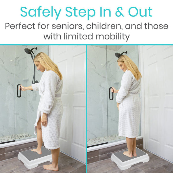 Step Bath Robe Bath Step for Bathtub + Shower Safety - Vive Health