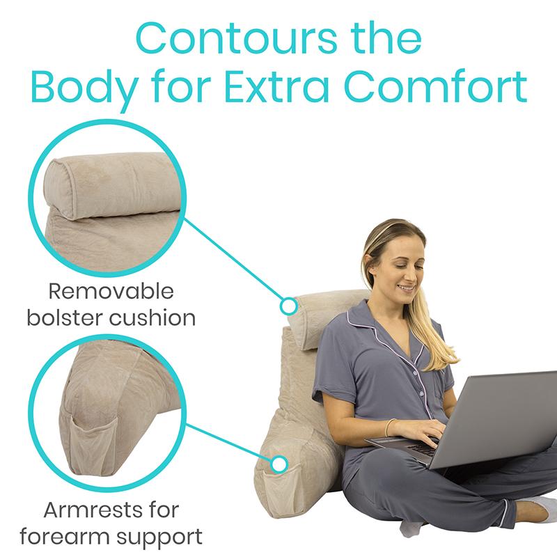 Reading Pillow, Wedge Pad Relaxation Pad With Armrest , Backrest