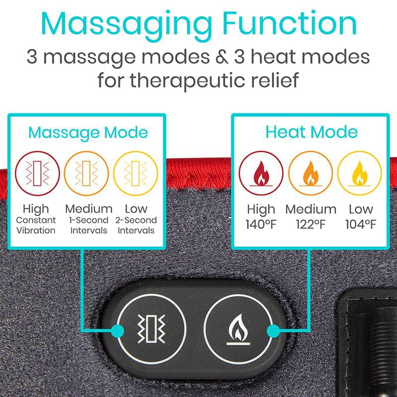 Heated Massaging Knee Brace - Therapeutic Knee Relief - Vive Health