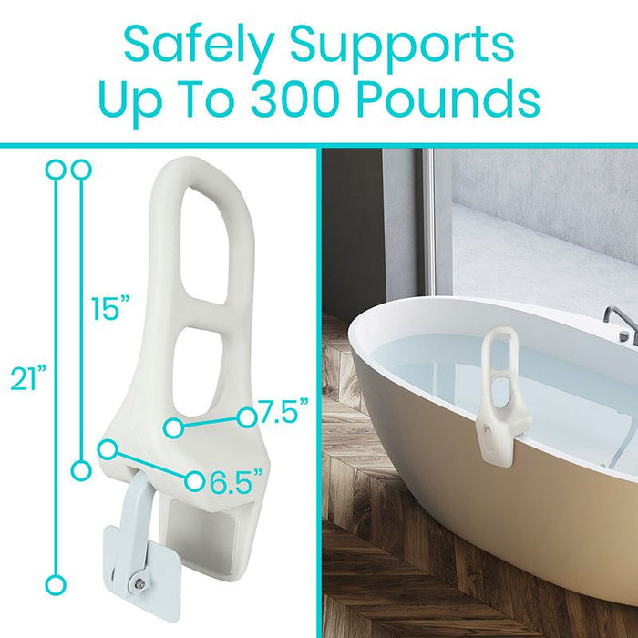 Tub Hand Rails Bathtub Safety Rail - Tub Handrail & Grab Bar — Vive Health