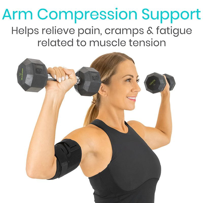 compression support relieves pain, cramps, fatigue & muscle tension