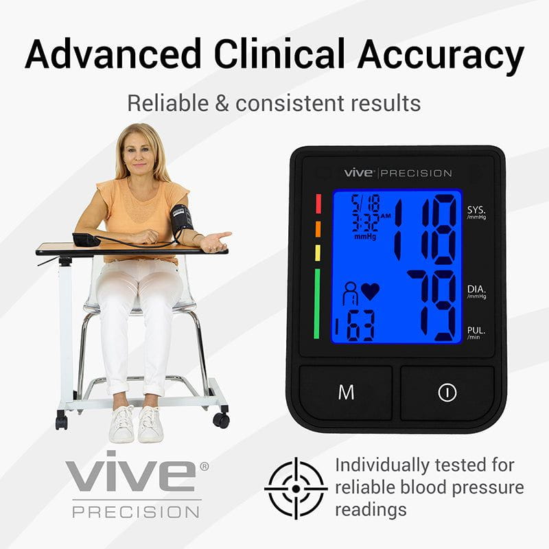 Vive Health Arm Blood Pressure Monitor Compatible with Smart Devices