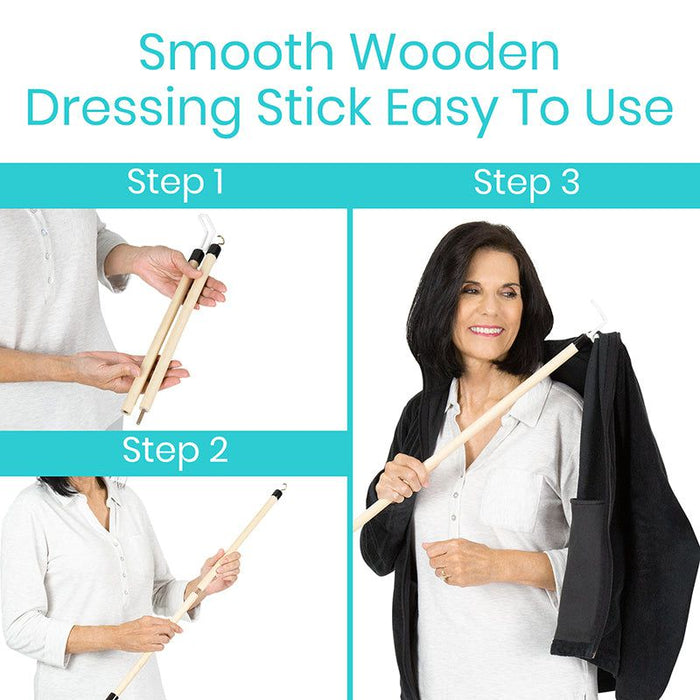 Detachable Dressing Stick with Zipper Puller — Vive Health Detachable Dressing Stick with Zipper Puller — Vive Health