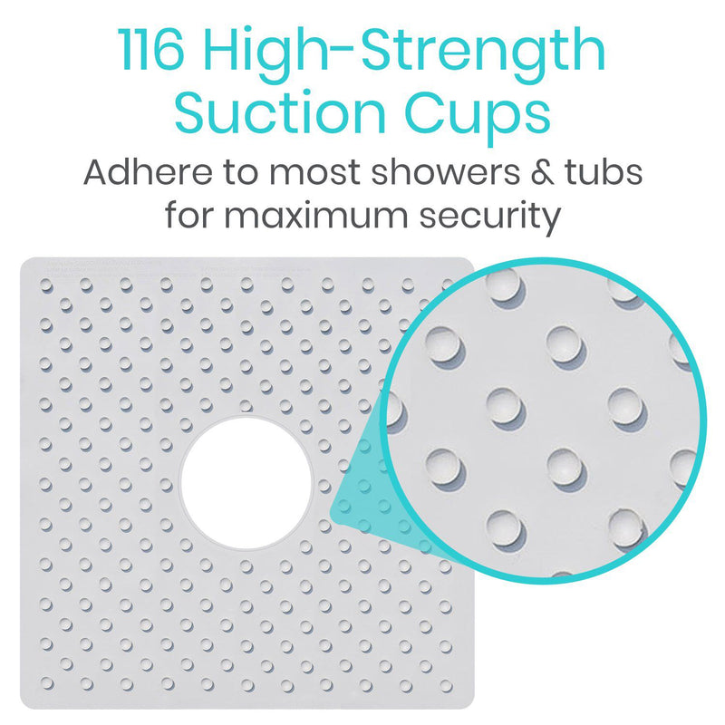 Shower Mat Non-slip Round Bathroom Mat With Strong Rubber Suction