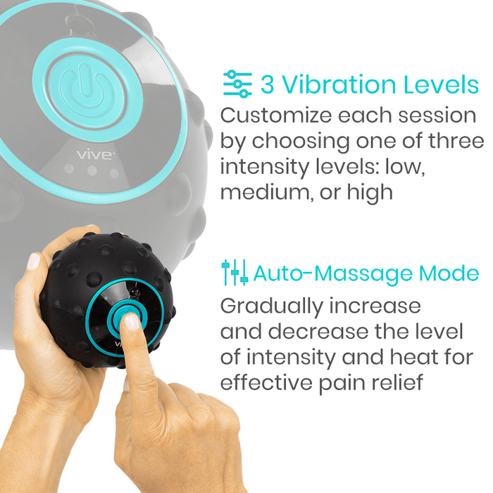 Vibrating Massage Ball - 3 Speed Massager Vive Health Vibrating Massage Ball - 3 Speed Massager Vive Health