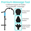 massage cane include 3 different types of nodes