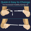 Quick & Easy to change. For increased mobility during use.
