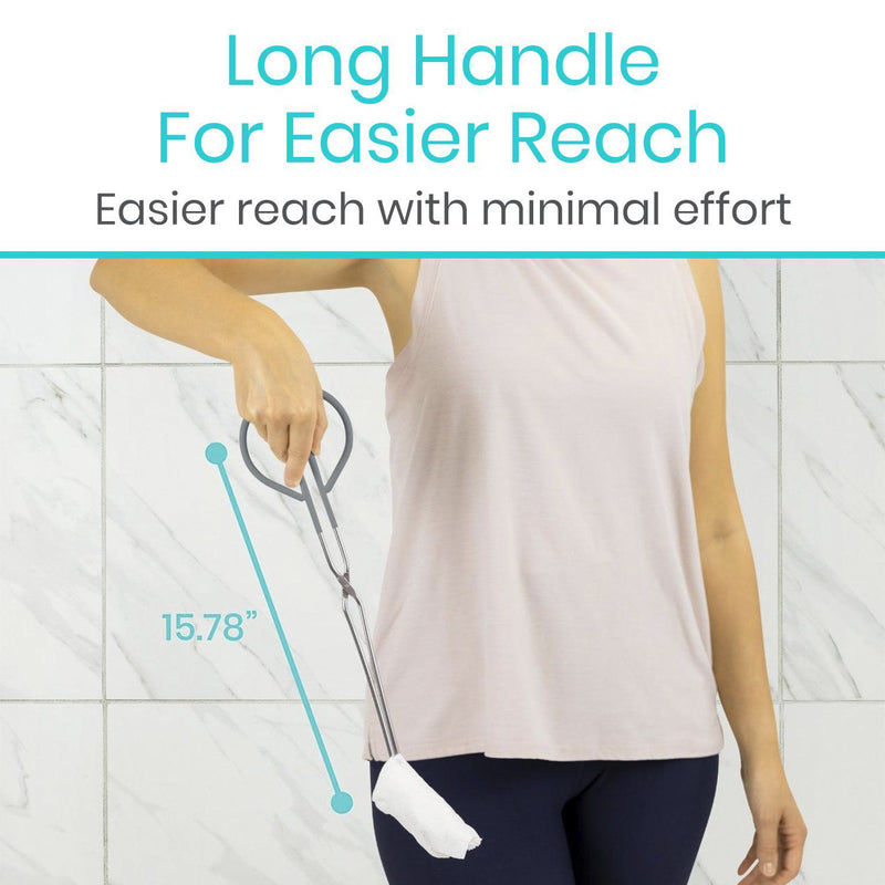 Long handle for easier reach. Easier reach with minimal effort. 15.78 inches