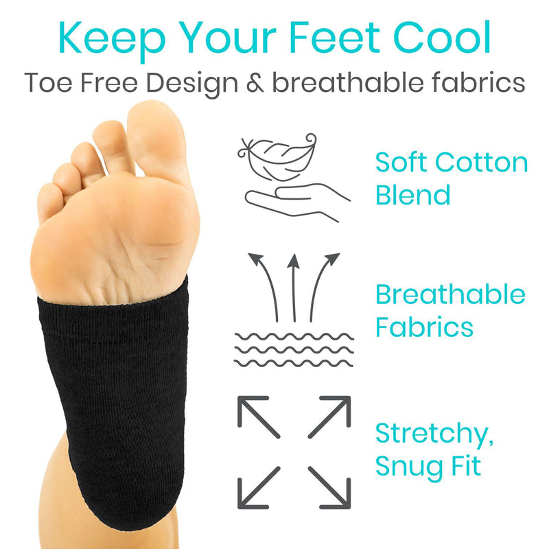 toe free design made from soft breathable cotton