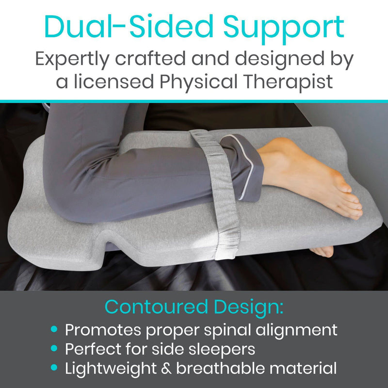Real Knee Pillow for Side Sleepers Separates the Knees for More Comfort  Standard