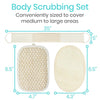Body Scrubbing Set Conveniently sized to cover medium to large areas