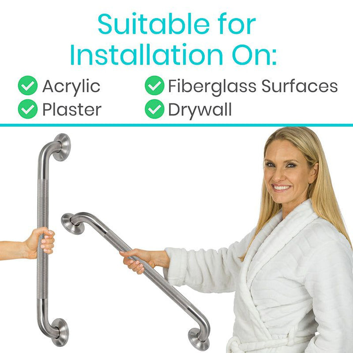 Bathroom Grab Installing Grab Bars In Fiberglass Shower Solid