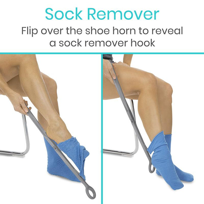 Sock Aid Kit - Long Handle Shoe Horn & Sock Remover — Vive Health