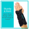 sturdy and firm, open finger design wrist brace