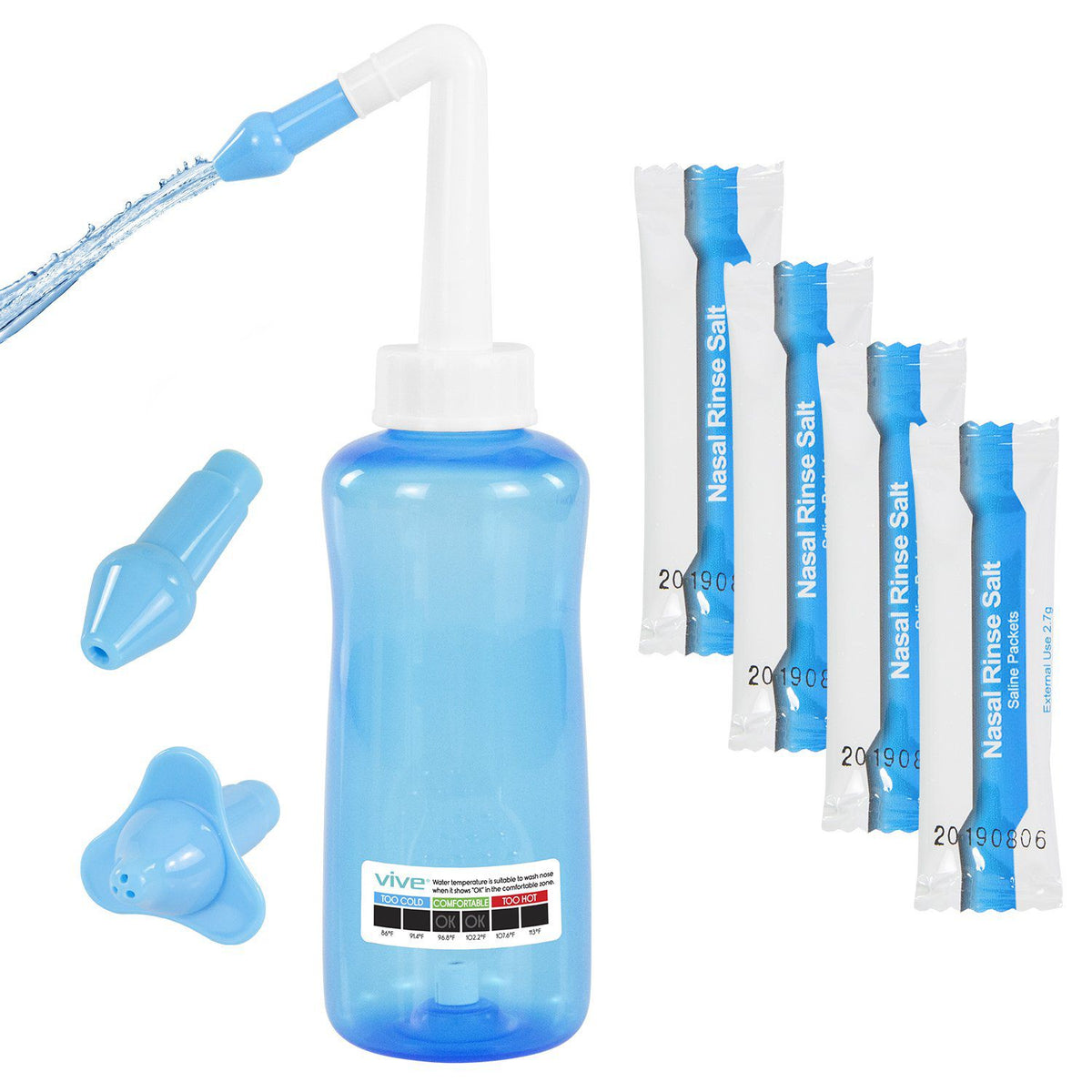 Nasal Rinse Kit - Includes Saline Solution — Vive Health