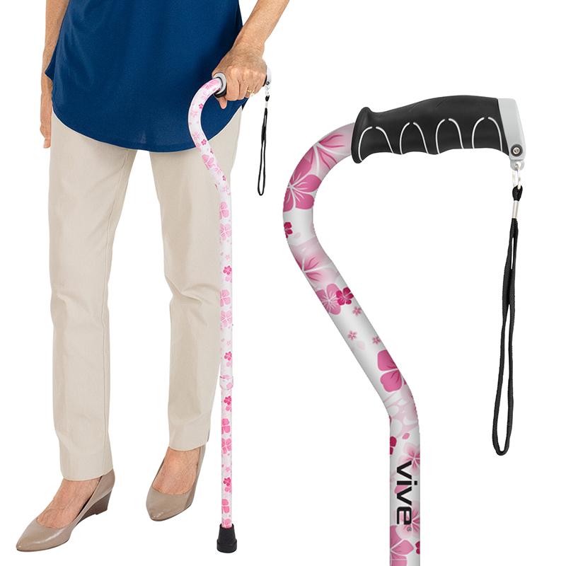 Folding Walking Cane - Collapsible & Adjustable - Vive Health