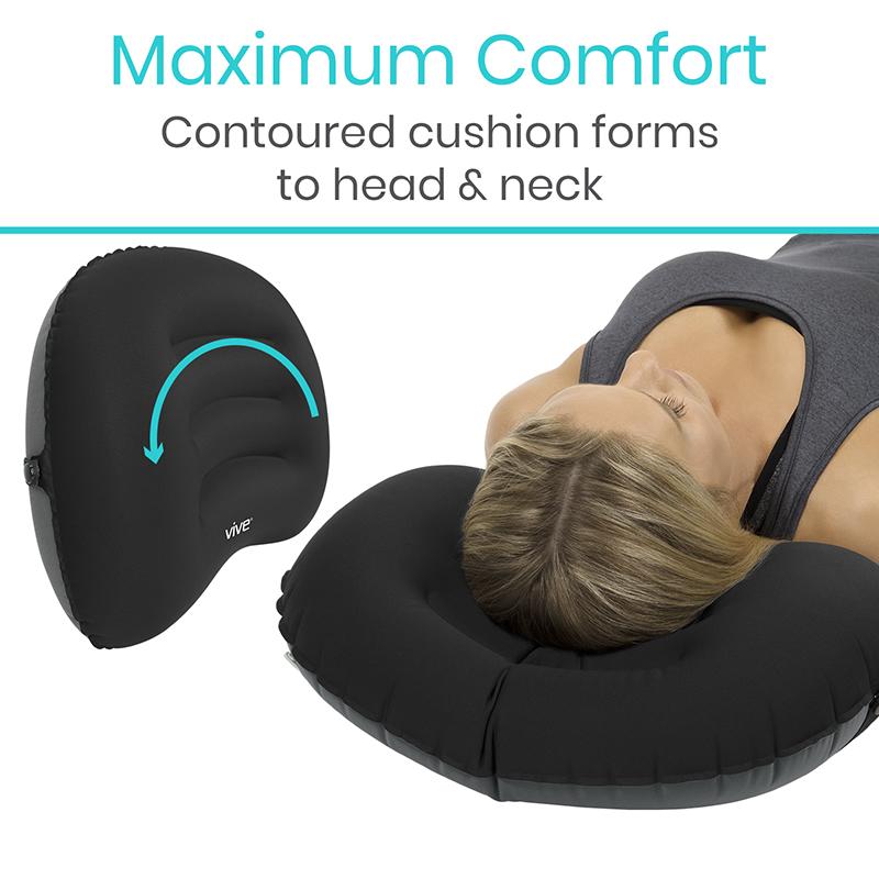 iFCOW Inflatable Lumbar Pillow, Portable Inflatable Lumbar Support Pillow  for Car Office Travel Inflatable Back Support Relieve Back Pain