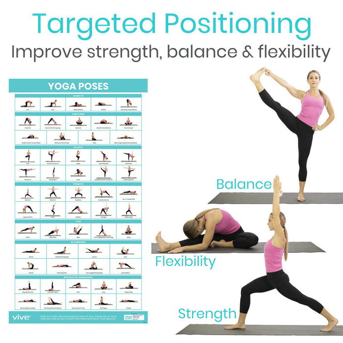 Yoga Exercises That Help Improve Balance Yoga Poses Poster Improve