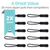 A Great Value, 2x more zipper pulls than competitiors