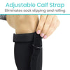 Adjustable Calf Strap Eliminates sock slipping and rolling