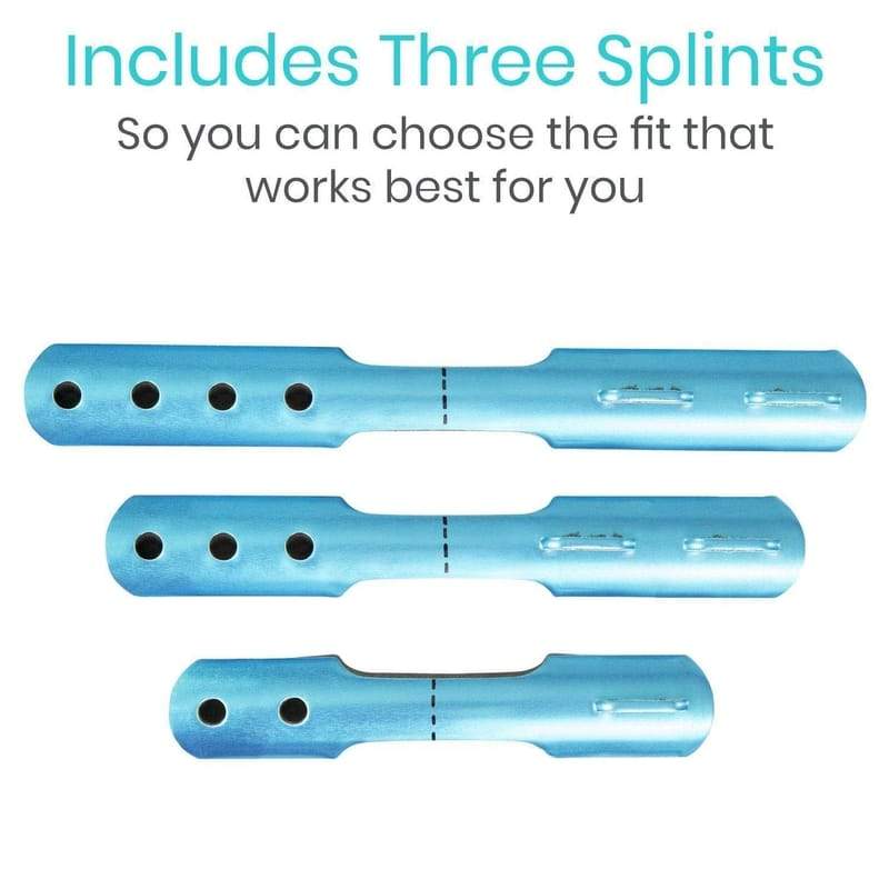 Includes Three Splints So you can choose the fit that works best for you