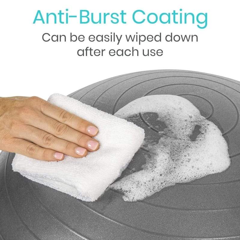 Anti-Burst Coating Can be easily wiped down after each use