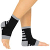 Ankle Compression Socks (2 Pair) Black with Gray
