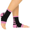 Ankle Compression Socks (2 Pair) Black with Pink