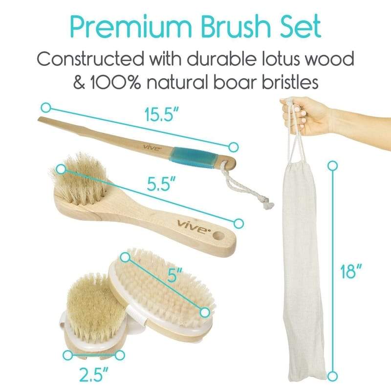 Premium Brush Set. Constructed with durable lotus wood and 100% natural boar bristles