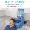 Built in headrest. Provides greater comfort for your head and neck